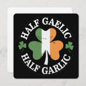 Half Gaelic Half Knolic Irish Italian St Patricks Einladung (Vorne/Hinten)