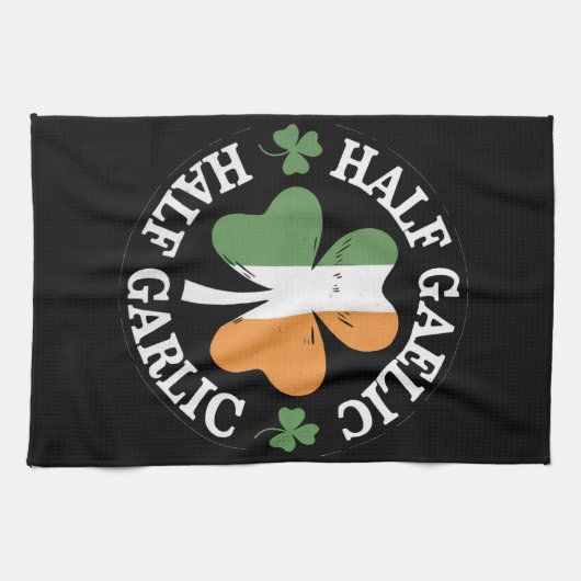 Half Gaelic Half Knolic Irish Italian St Patricks Geschirrtuch (Horizontal)