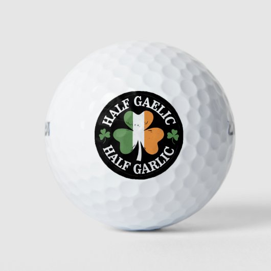 Half Gaelic Half Knolic Irish Italian St Patricks Golfball (Vorderseite)