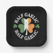 Half Gaelic Half Knolic Irish Italian St Patricks Pappteller (Vorderseite)