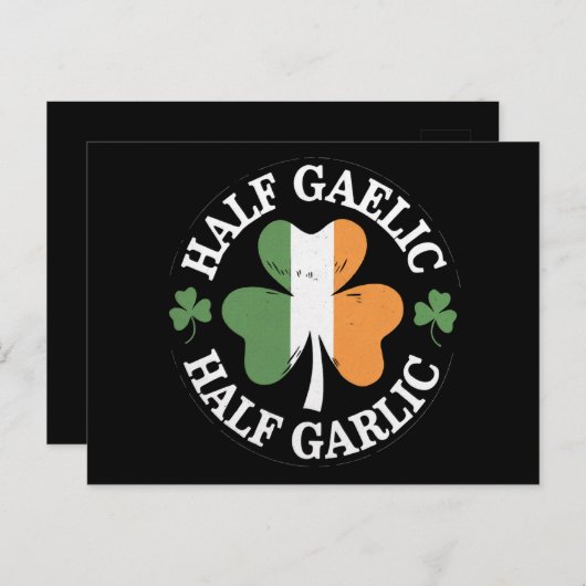 Half Gaelic Half Knolic Irish Italian St Patricks Postkarte (Vorne/Hinten)