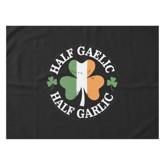 Half Gaelic Half Knolic Irish Italian St Patricks Tischdecke (Vorderseite (Horizontal))