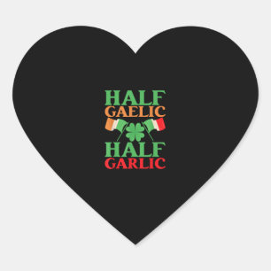 Half Gaelic Half Knolic St Patricks Day Irland I Herz-Aufkleber
