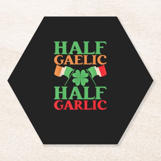 Half Gaelic Half Knolic St Patricks Day Irland I Untersetzer (Vorderseite)
