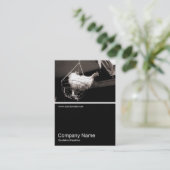 Half&Halb Foto 044 - Hühnchen im Korb Visitenkarte (Stehend Vorderseite)