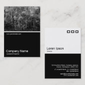 Half&Half Foto 0106 - Silberbraun Bäume B&W Visitenkarte (Vorne/Hinten)