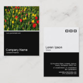 Half&Half Foto 0150 - Farbenfrohe Tulpen Visitenkarte (Vorne/Hinten)