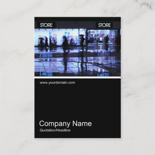 Half&Half Foto 0155 - Shopping in the Rain Visitenkarte (Vorderseite)