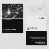 Half&Half Foto 0184 - Sun Through Trees B&W Visitenkarte (Vorne/Hinten)