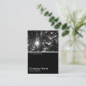 Half&Half Foto 0184 - Sun Through Trees B&W Visitenkarte (Stehend Vorderseite)