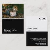 Half&Half Foto 0251 - graues Eichhörnchen Visitenkarte (Vorne/Hinten)