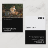 Half&Half Foto 0258 - Graues Eichhörnchen Visitenkarte (Vorne/Hinten)