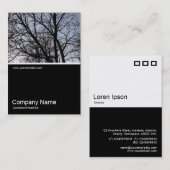 Half&Half Foto 0296 - Versilberte Zweige Visitenkarte (Vorne/Hinten)