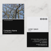 Half&Half Foto 0298 - Zweige in warmer Sonneneinst Visitenkarte (Vorne/Hinten)