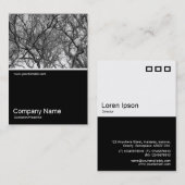 Half&Half Foto 0300 - Magnolia Tree Branches B&W Visitenkarte (Vorne/Hinten)