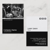 Half&Half Foto 052 - klassischer Motorrad-Motor Visitenkarte (Vorne/Hinten)