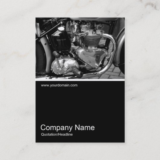 Half&Half Foto 052 - klassischer Motorrad-Motor Visitenkarte (Vorderseite)