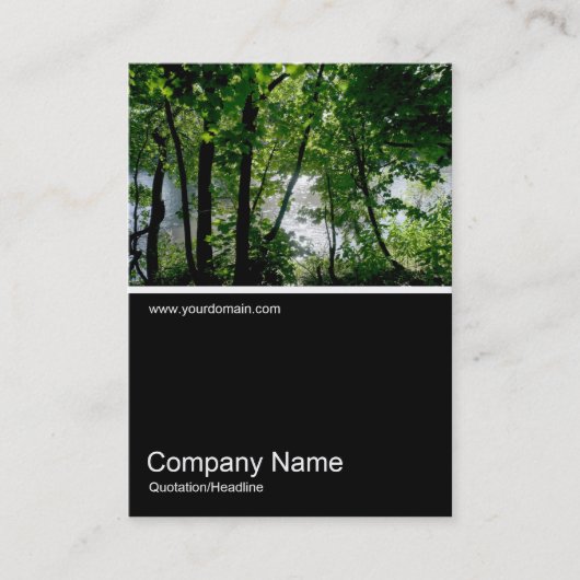 Half&Half Foto 059 - Baum in der Nähe des Flusses Visitenkarte (Vorderseite)