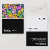 Half&Half Foto 073 - Farbenfrohe Blume Visitenkarte (Vorne/Hinten)