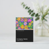 Half&Half Foto 073 - Farbenfrohe Blume Visitenkarte (Stehend Vorderseite)