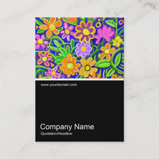 Half&Half Foto 073 - Farbenfrohe Blume Visitenkarte (Vorderseite)