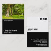 Half&Half Foto 080 - Bäume im Park, Öl Visitenkarte (Vorne/Hinten)