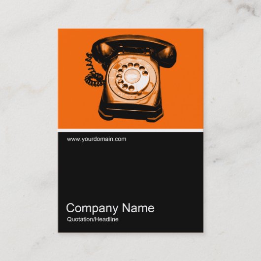 Half&Half Foto - Hotline - orange FF6600 Visitenkarte (Vorderseite)