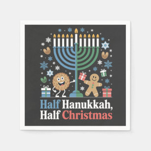 Half Hanukkah Weihnachten Weihnachten Weihnachten  Serviette