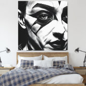 Half Harlequin Leinwanddruck (Insitu (Schlafzimmer))