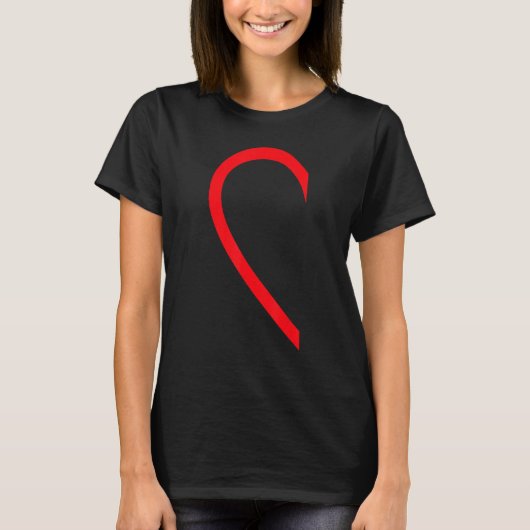 Half Heart Left Hand Side Love Couple Camisa Parej T-Shirt (Vorderseite)