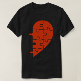 Half Heart Puzzle Paare Valentinsche T - Shirt