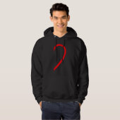 Half Heart Right Hand Side Love Couple Camisa Pare Hoodie (Vorne ganz)