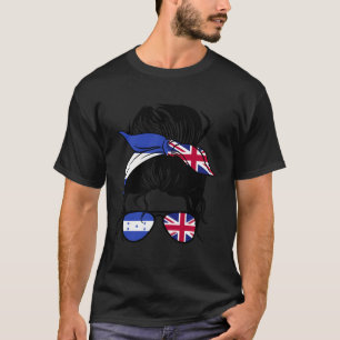 Half Honduran Halb Großbritannien Mix Honduras und T-Shirt