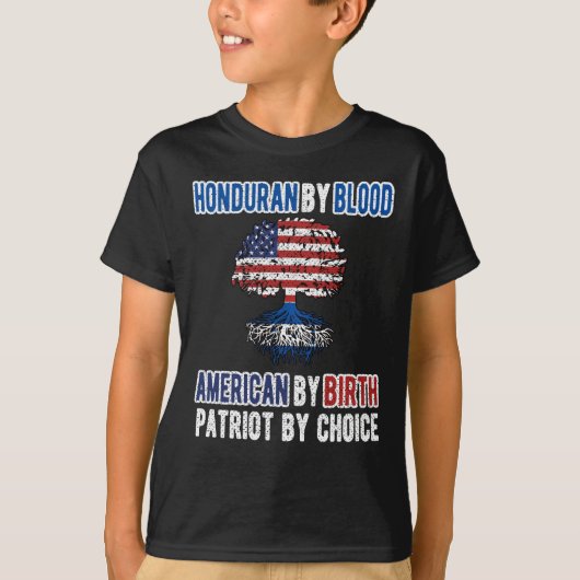 Half Honduran Half American Flag Honduras USA T-Shirt (Vorderseite)