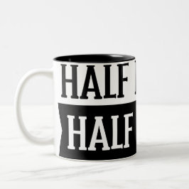 Half Human Half Coffee Mug Zweifarbige Tasse