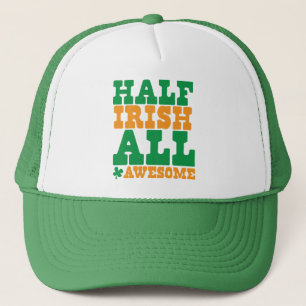 HALF IRISH ALL PHANTASTISCHER lustiger St Patrick' Truckerkappe