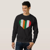Half Irish Half Italian Heart Ireland Italy Irish  Sweatshirt (Vorne ganz)