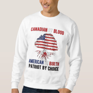 Half kanadische Halbamerikanische Flagge Kanada US Sweatshirt