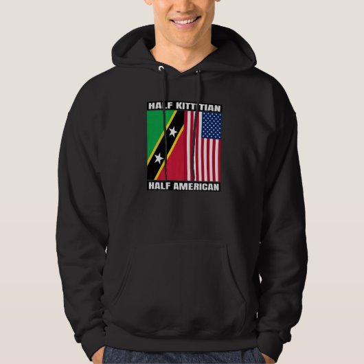Half Kittitian American Saint Kitts and Nevis Heri Hoodie (Vorderseite)