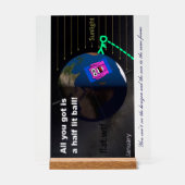 Half lit ball! acrylschild (Vorderseite)