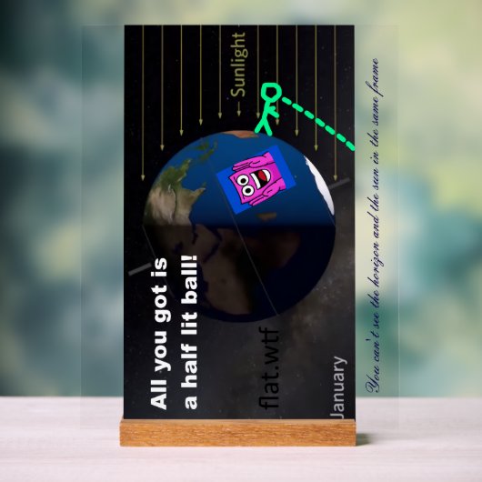 Half lit ball! acrylschild (Neutral)