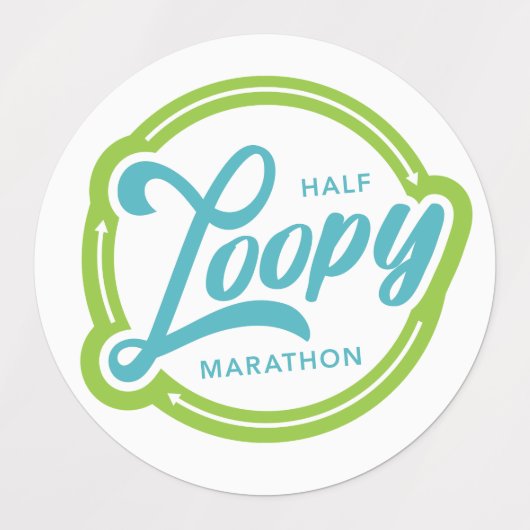 Half-Loopy-Aufkleber Etiketten (Design 3)
