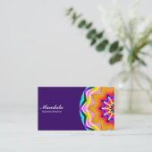 Half Mandala 02 - Tief Lila 330066 Visitenkarte (Stehend Vorderseite)