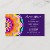 Half Mandala 02 - Tief Lila 330066 Visitenkarte (Rückseite)