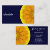 Half Mandala 04 - Dunkle Marine Visitenkarte (Vorne/Hinten)