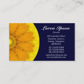 Half Mandala 04 - Dunkle Marine Visitenkarte (Rückseite)