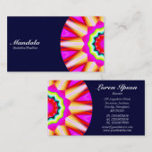 Half Mandala 05 - Dunkle Marine Visitenkarte (Vorne/Hinten)