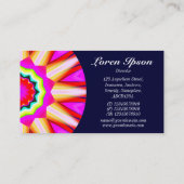 Half Mandala 05 - Dunkle Marine Visitenkarte (Rückseite)