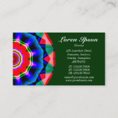 Half Mandala 06 - Dunkelgrün 003300 Visitenkarte (Rückseite)