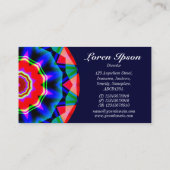 Half Mandala 06 - Dunkle Marine Visitenkarte (Rückseite)